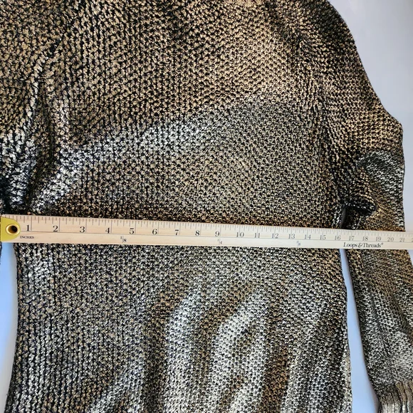 Romeo & Juliet Couture Metallic Gold Sweater - Picture 5 of 5